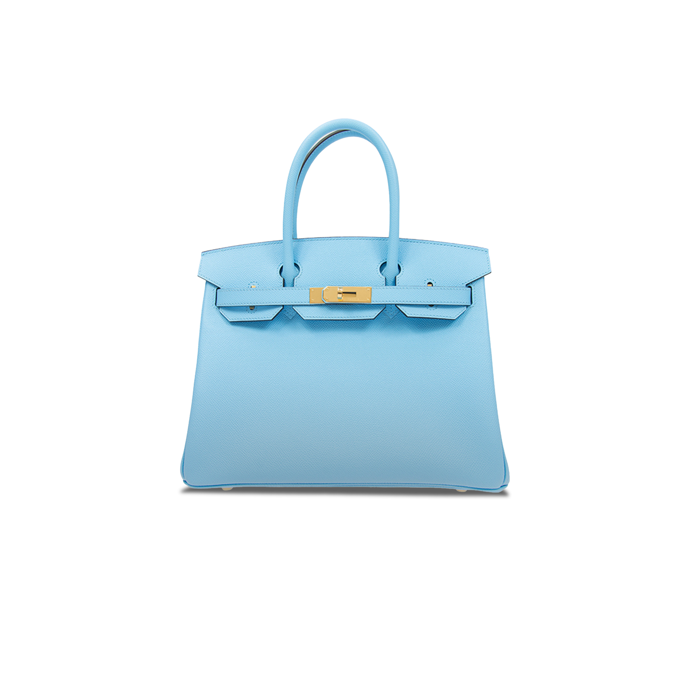 HERMES BIRKIN 25 SKY BLUE TOP HANDLE BAG BK307NEPGP (25*20*13cm)